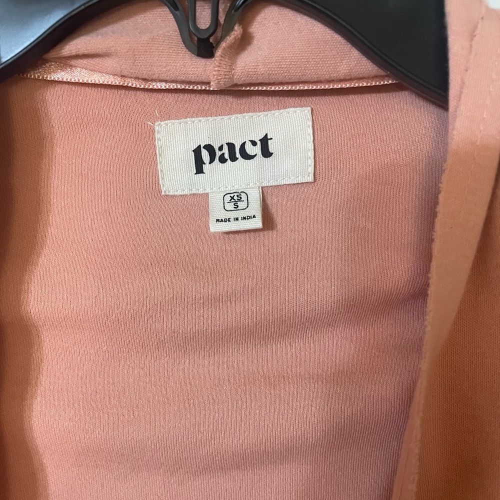 Pact Organic Cotton Airplane Cardigan Open Front XS/S Chore Pockets Staple - Picture 2 of 6